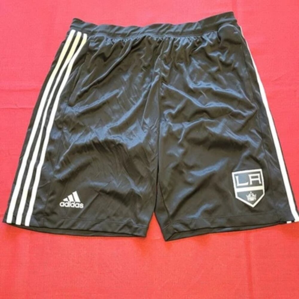 Men's Adidas LA Kings China Game 2017 Black Athletic Shorts Size Large